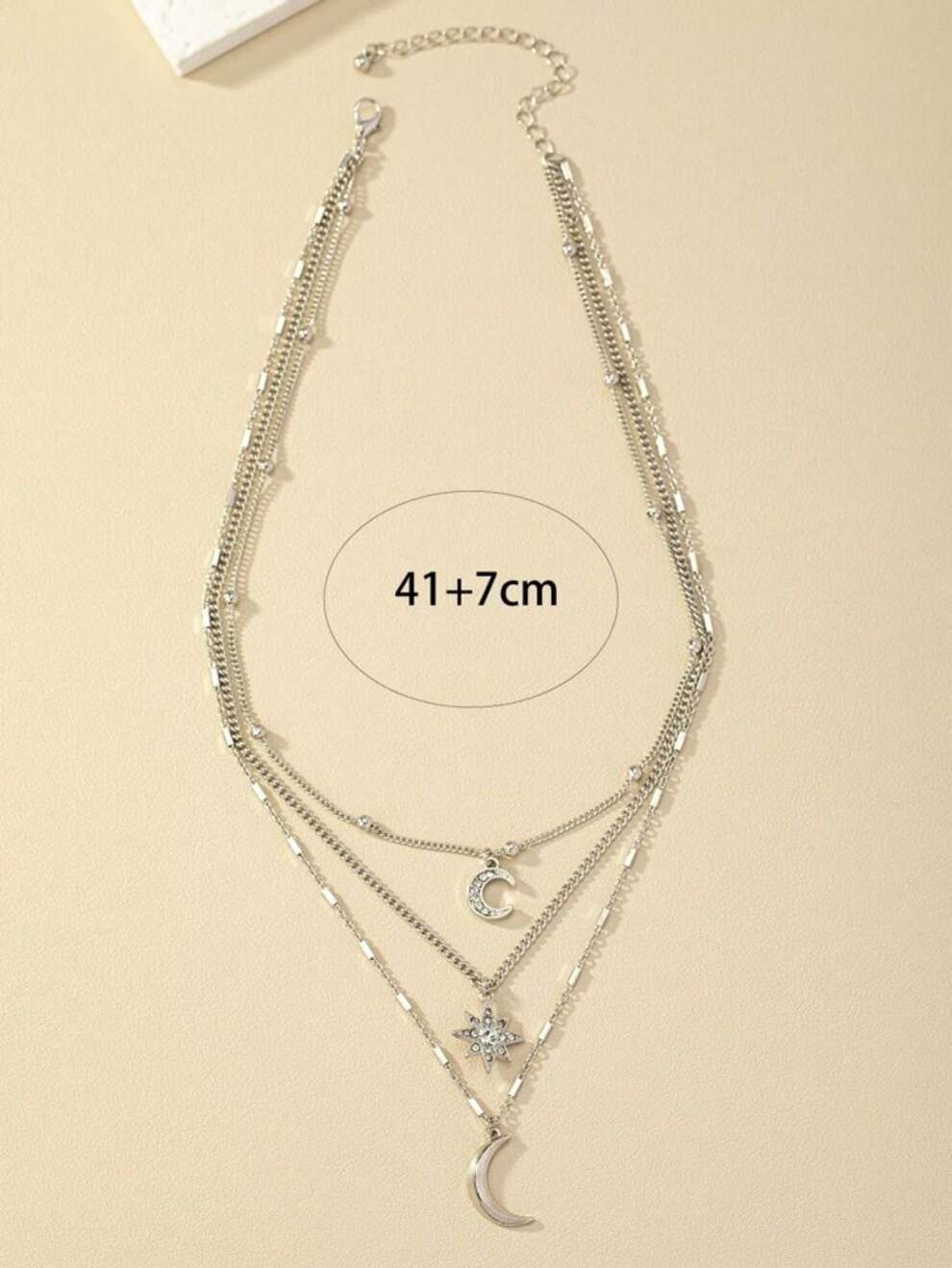 1 3-layer Star and Moon Necklace