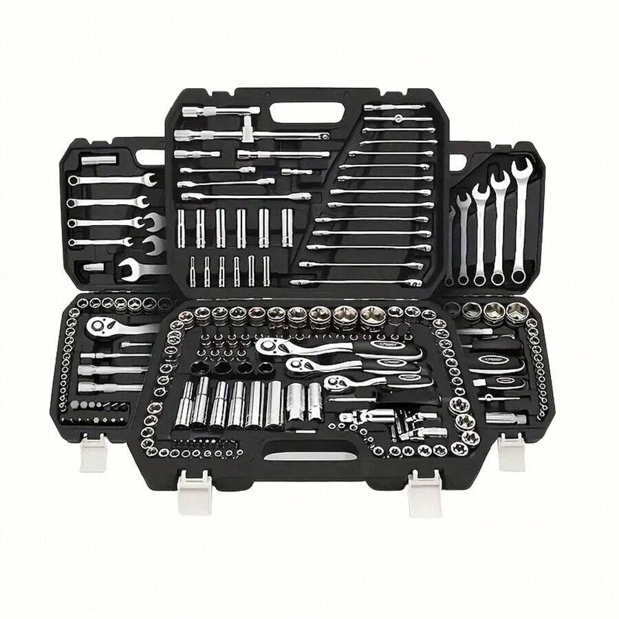 46pcs Ultimate Automated Mechanical Tool Kit - Advanced Ratchet Torque Wrench And Various Screwdriver Sets - Ultra Portable All-In-One Solution For Car, Bicycle, And Motorcycle Maintenance