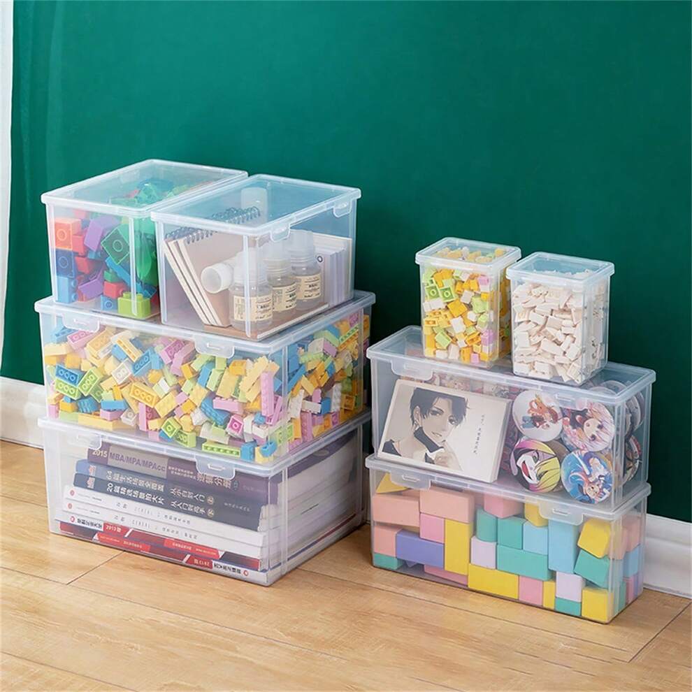 Building Block Toy Storage Box Storage Box Building Block Toy Storage Box Transparent Multifunctional Box Can Be Used For Household Organization Snack Plastic Basket Storage Box