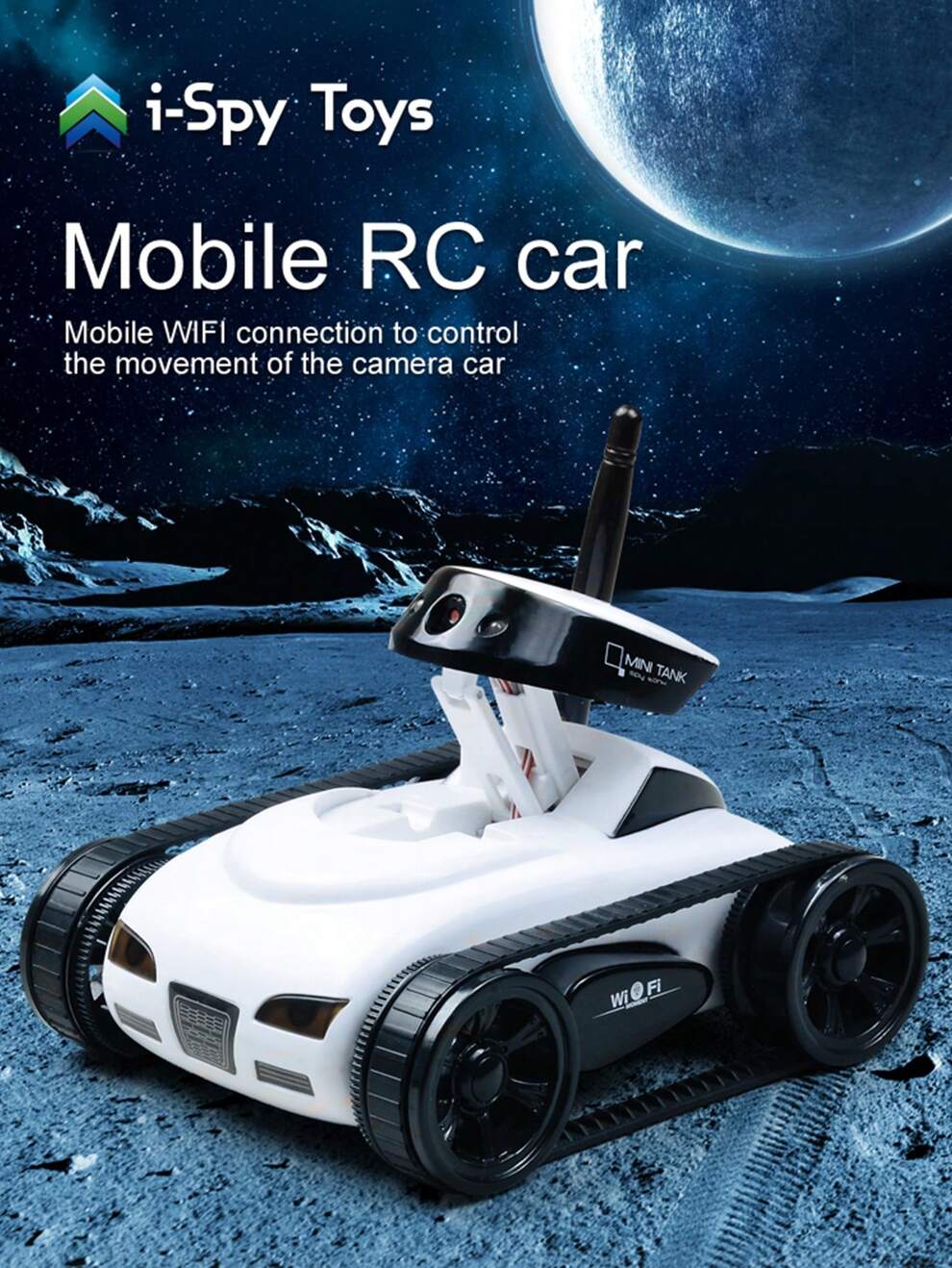 WiFi Remote Controlled Four-Wheel Tracked Tank With Real-Time Transmission Camera, Kids' Toy Car For Photography, Video Monitoring