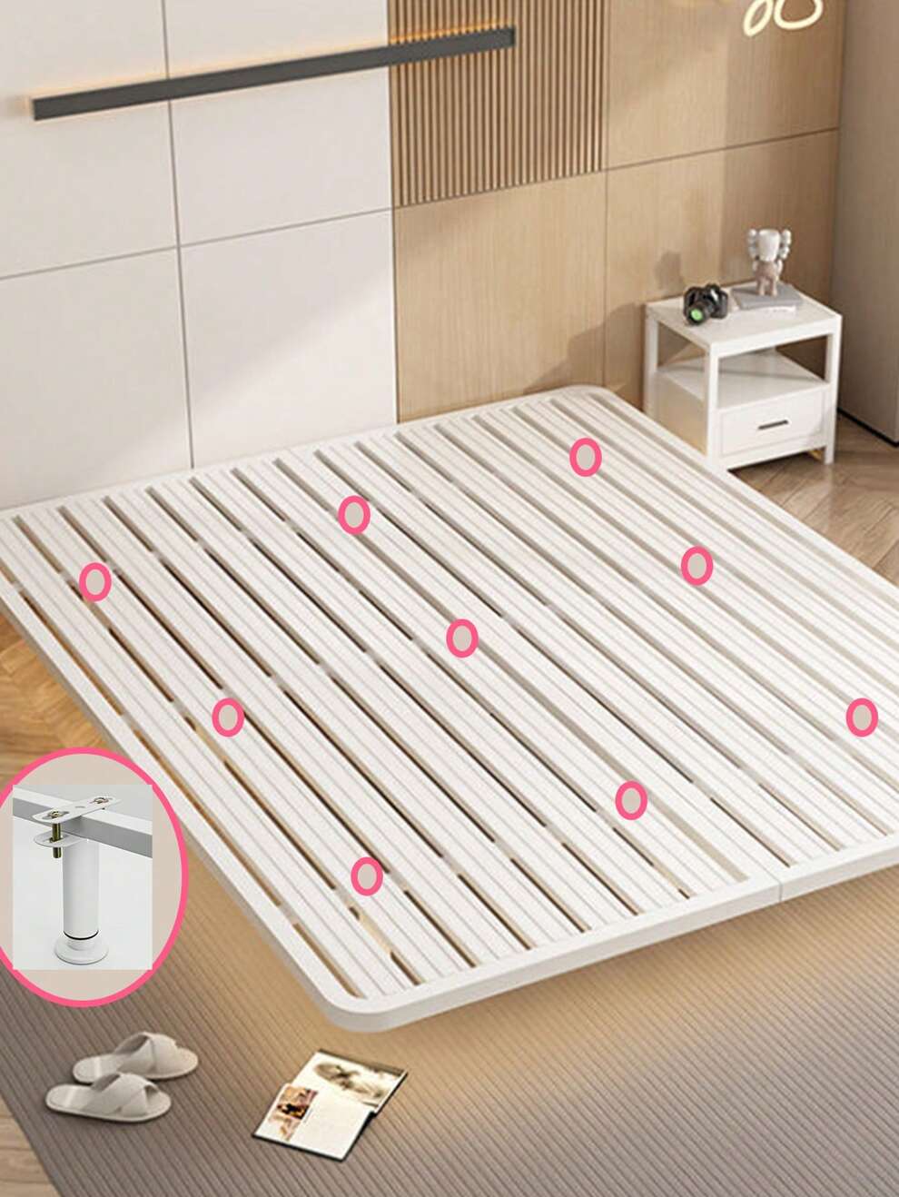 1pc Bed Frame Foot T-Shaped Round Bottom Stretchable Support Leg, Hardware Foot, T-Shaped Rack, Adjustable And Stretchable, Furniture Pad