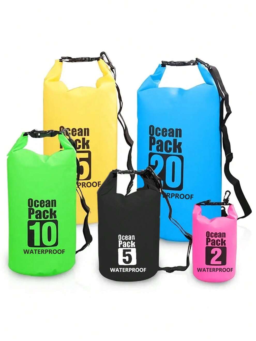 Waterproof Sport Dry Bag With Adjustable Shoulder Strap, Ideal For Beach, Drifting, And Mountaineering, Durable 500D Nylon Tarpaulin Material, Keep Your Belongings Safe And Dry