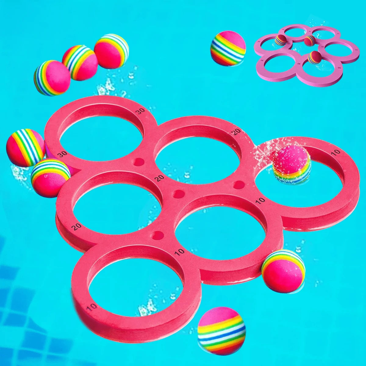 Water Sports EVA Floating Pool Game Throwing Toy Pool Game-- Family-Friendly Water Sport Floating Pool Toy