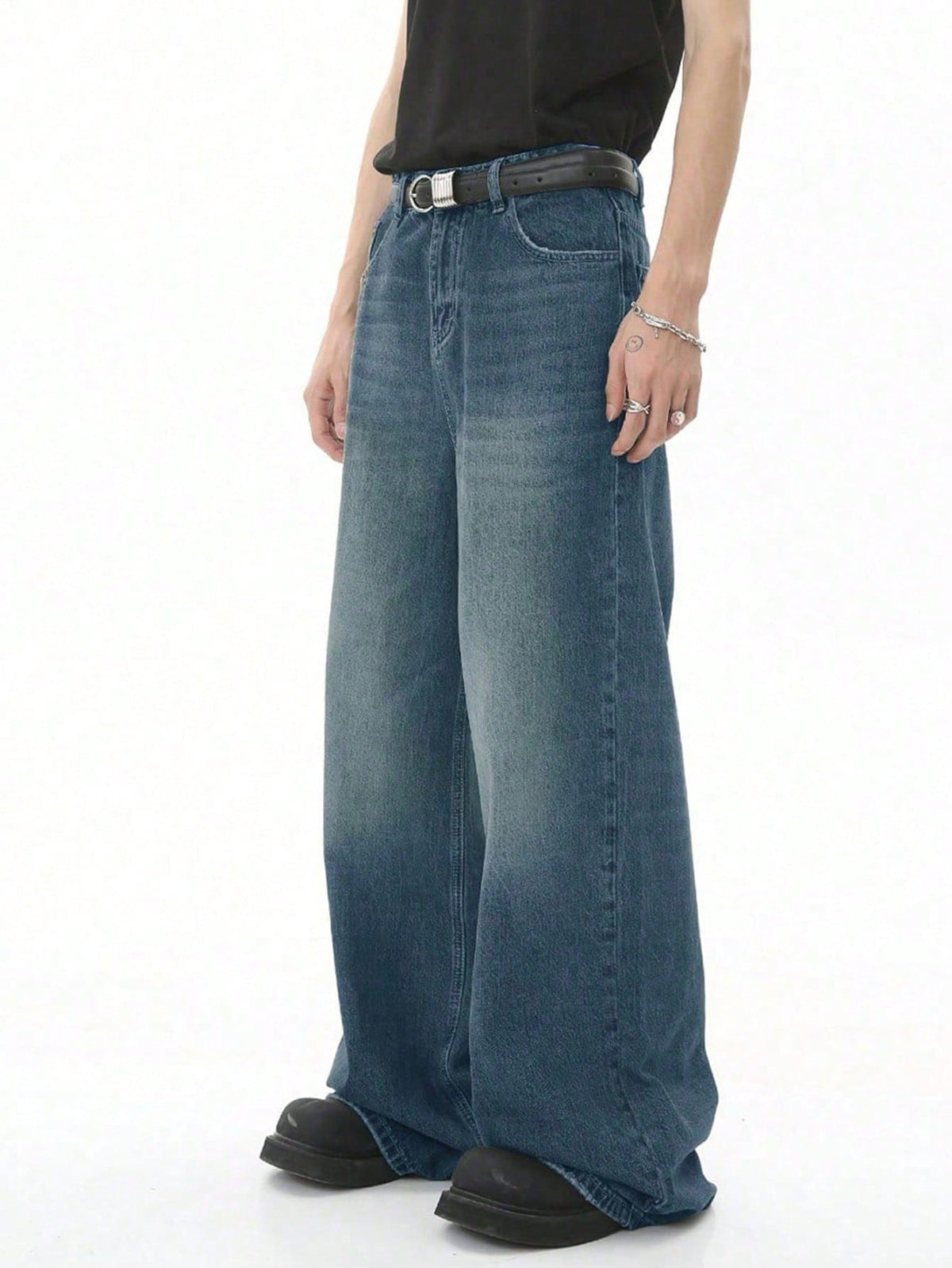 Men Vintage Straight Personality Leisure Jeans