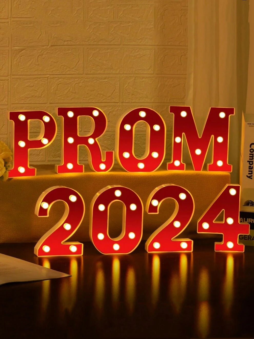 1pc Red Mirror Finish LED Letter & Number Light, 26 Alphabets A-Z And 0-9 Available, All 6.3in Height, Portable, Bright & Warm Waterproof Light, Durable For Indoor/Outdoor Wedding And Party Decoration