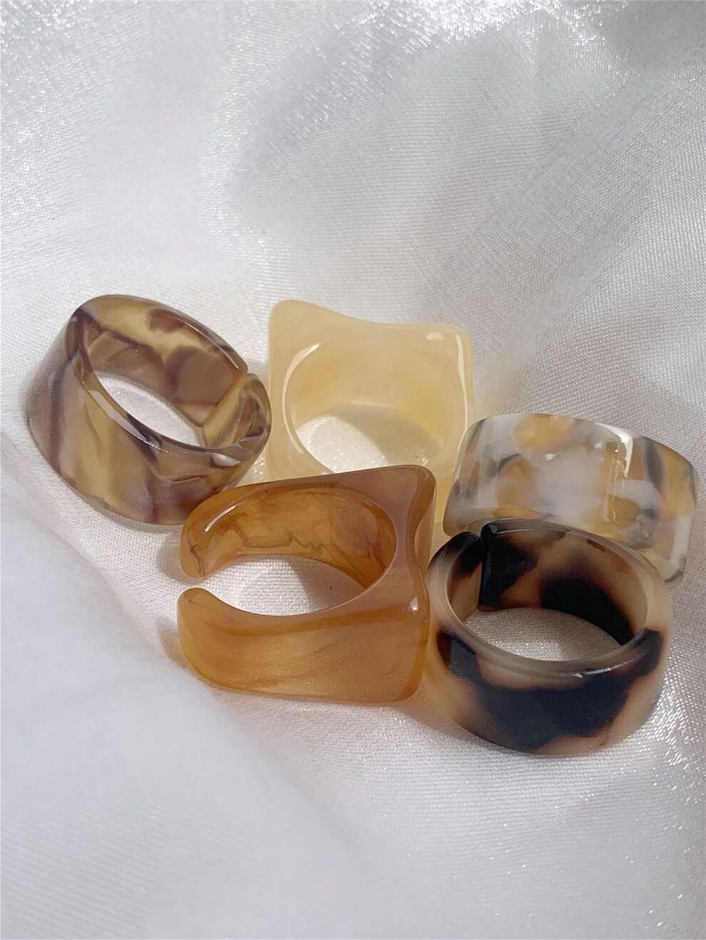 Wide Face Ring Set Of Four