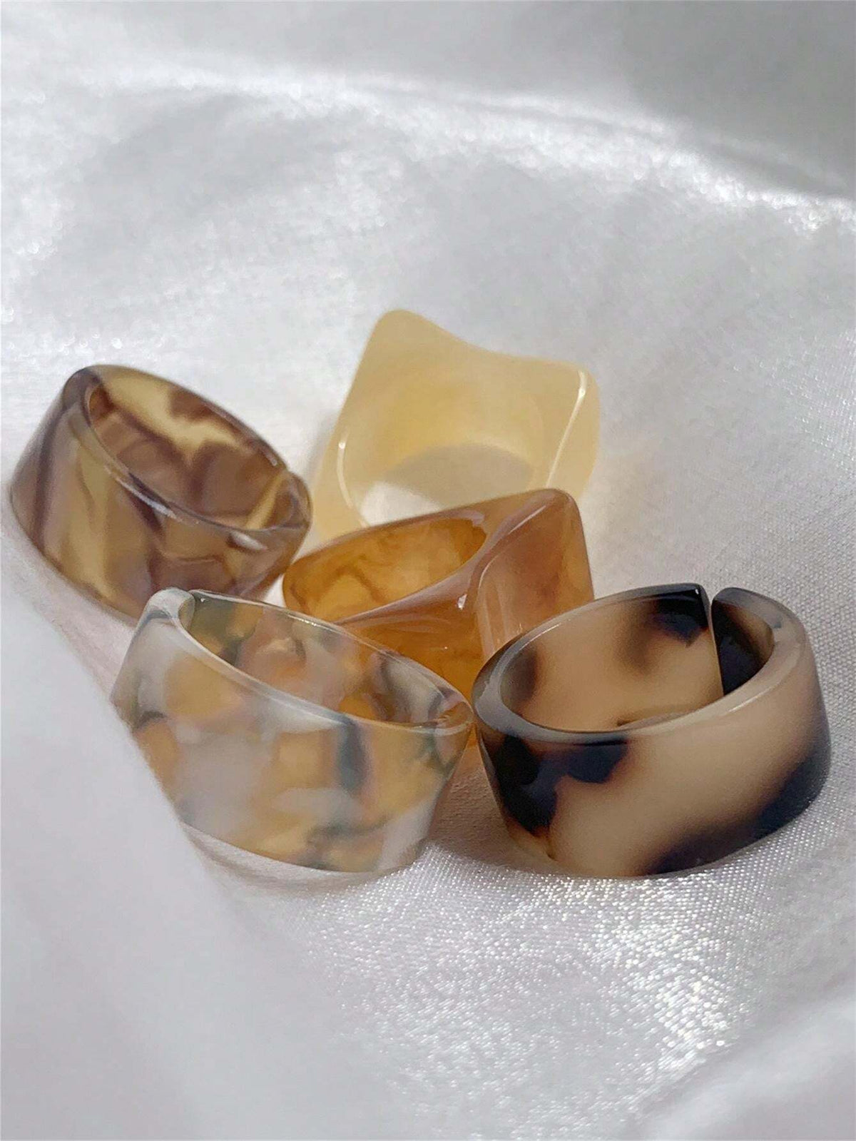 Wide Face Ring Set Of Four