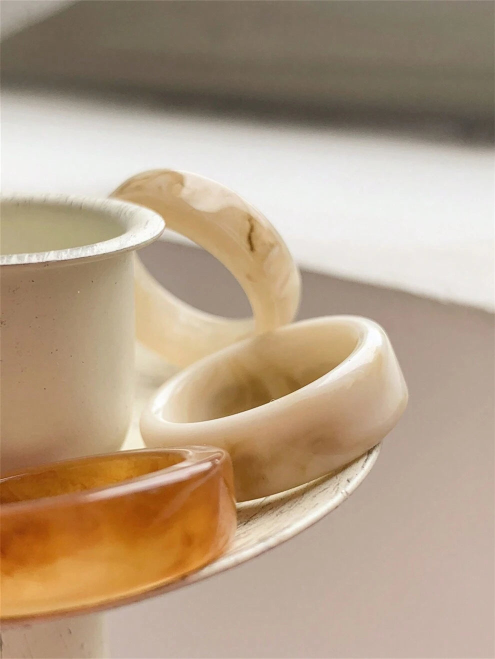 7-piece Cream Ring Set