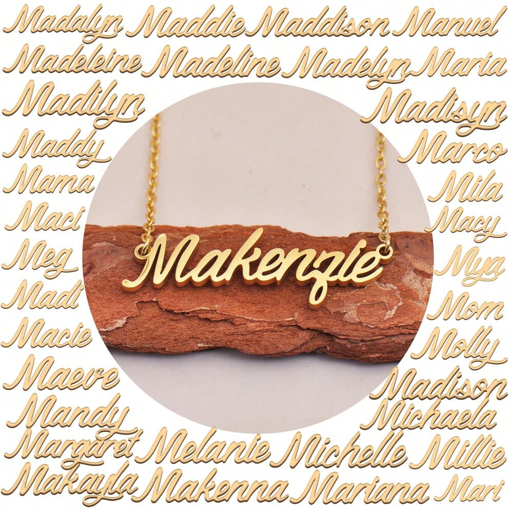 1 Piece Nameplate Necklaces Who's Name Start With Initial Letter M Name Necklaces Best Friends Birthday Christmas Gift Maci Mackenzie Maddie Macy Maddison Maddy Medeleine Madeline Maeve Maggie Makayal