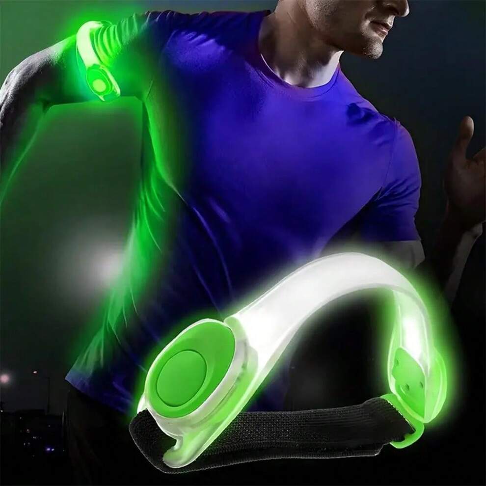 LED Luminous Arm Strap, Silicone Luminous Bracelet With Flash, Suitable For Night Running And Cycling, High Visibility Adjustable Safety Equipment, Suitable For Outdoor Camping, 18.5 Cm/7.3 Inches Lon