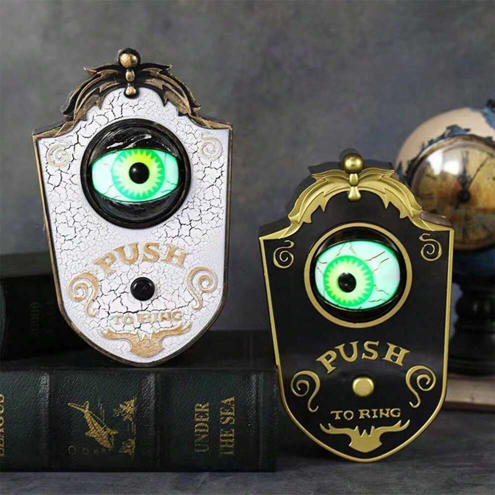 1pc Halloween One-Eyed Doorbell Decoration Toy, Haunted House Horror Glowing Pendant Prank Door Hanger