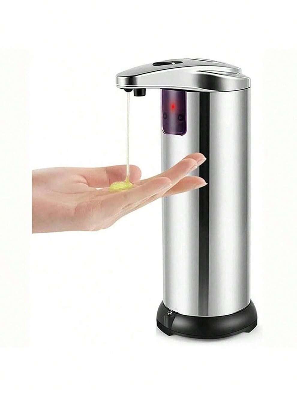 1pc Automatic Soap Dispenser, Touchless 3-Level Adjustable Hand Sanitizer Dispenser, Equipped Upgraded Waterproof Base Infrared Sensor, Stainless Steel Liquid Soap Dispenser For Kitchen Bathroom