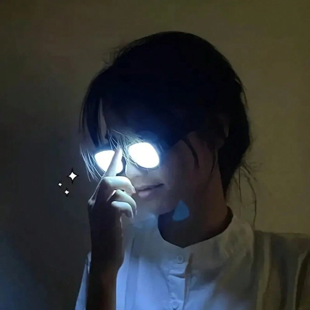 1pc LED Light-Up Detective Style Eyeglasses, Short Video Bestseller, Funny And Quirky Party Performance Gift, For Dress-Up And Decoration