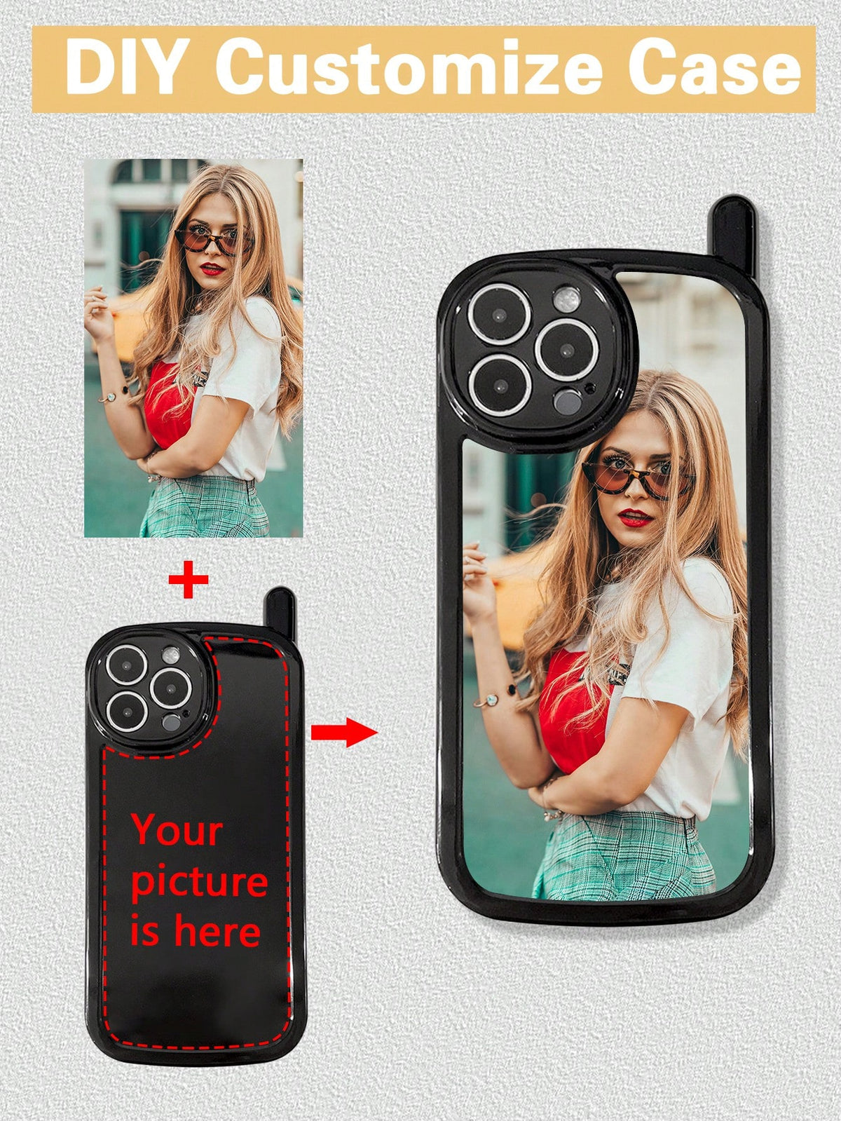 1pc Custom Image Phone Case, Personalized Photo Design Iphone Case, Custom Photo Iphone Case, Personalized Phone Case With Picture, Custom Image Phone Case, Anniversary Gift, Valentine Gift, Birthday