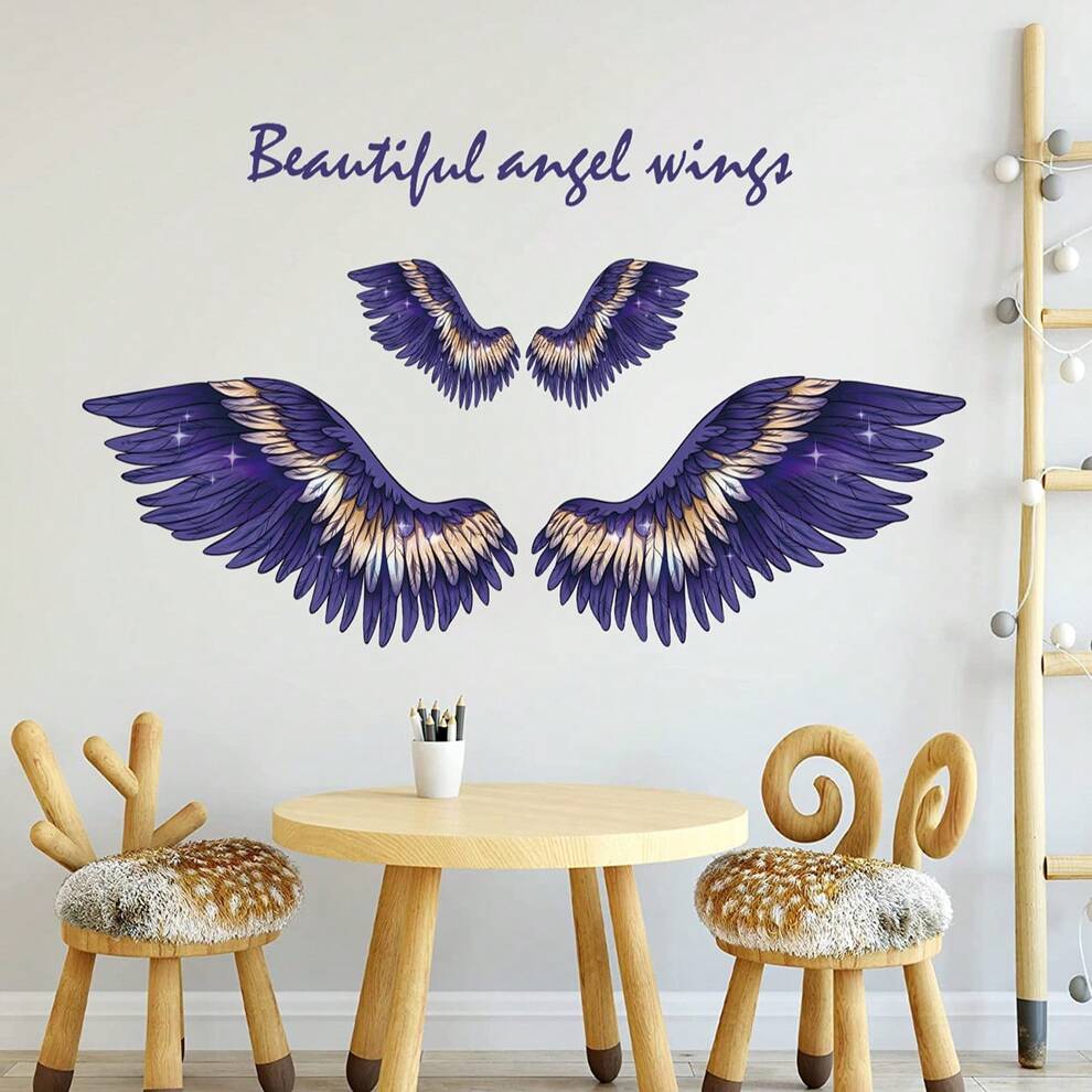 Colorful Winged Flying Wall Sticker, For Living Room, Bedroom, Kitchen, Floor, And Ceiling Decoration.