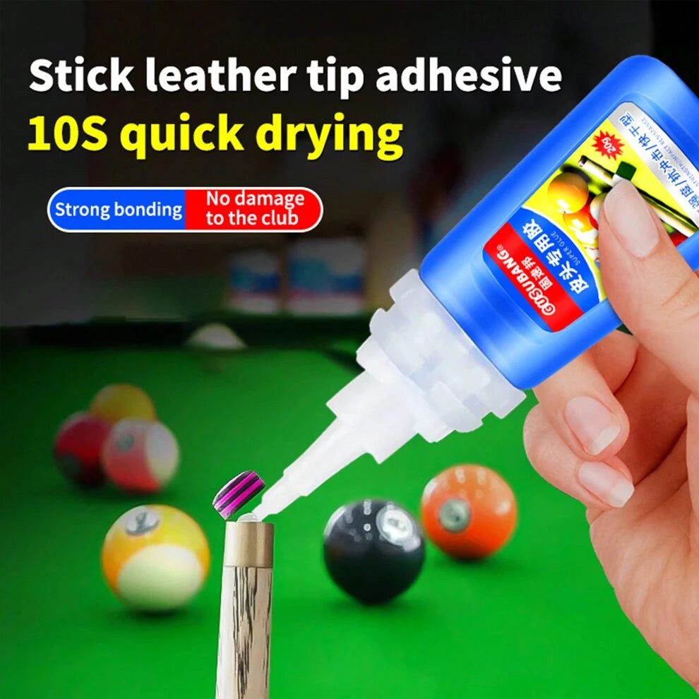 1pc Billiard Cue Tip Glue For Snooker & Black Eight Ball Cue Stick Replacement Tool, Strong & Quick-Drying Adhesive 401 Glue For Repairing Wood & Metal