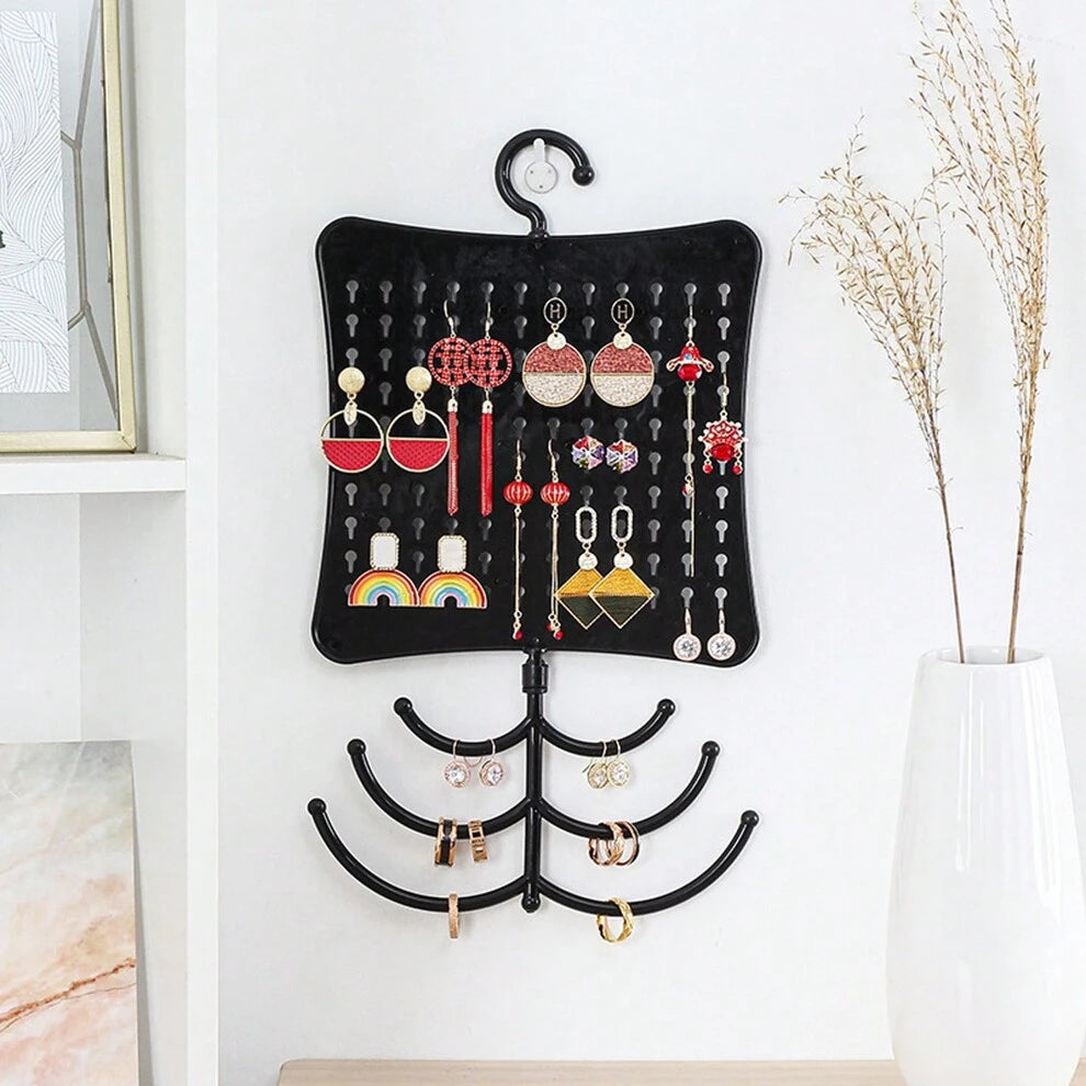 1pc Creative Wall Hanging Accessories Rack Multi-Purpose Storage Key Ring Earring Display Rack Earring Plate Wall Hanging Household