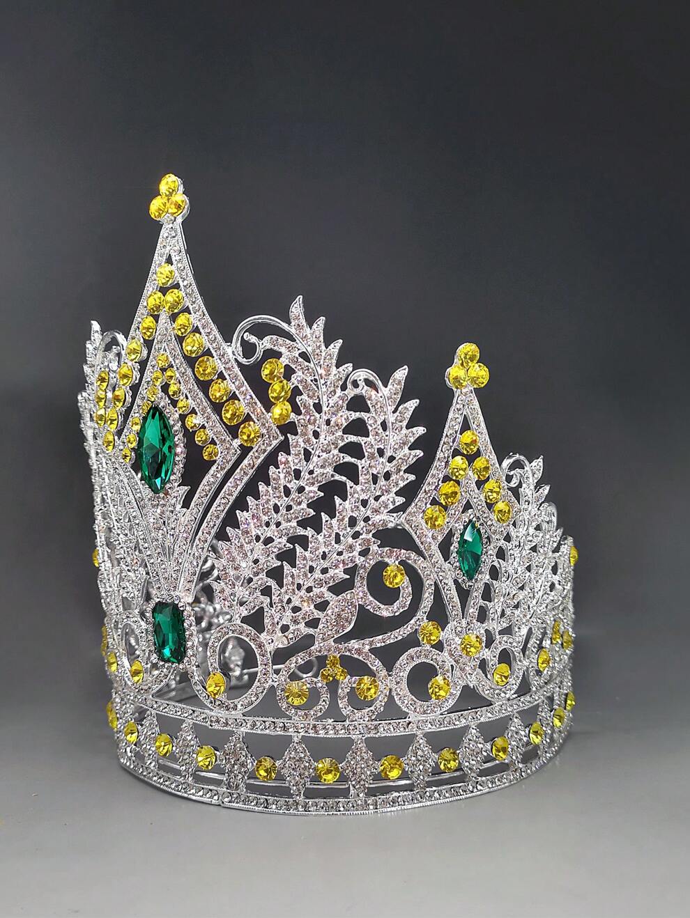 1pc New Arrival High-End Alloy & Rhinestone Crown Headpiece, Ideal For Modeling, Beauty Pageants, Or Proms (Multiple Colors Available)