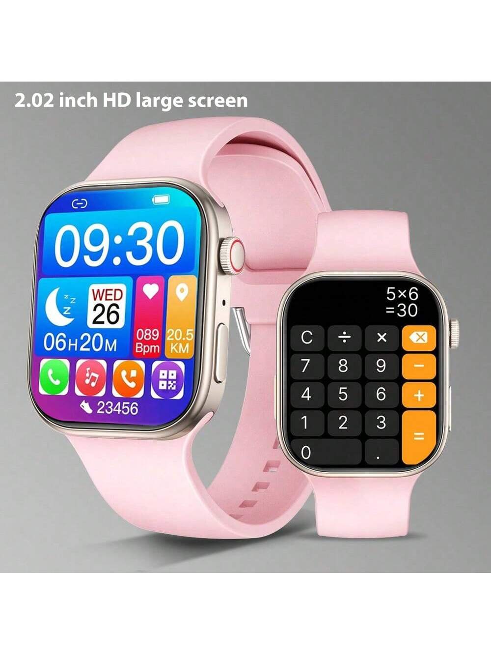 2.02 Inch HD Big Screen Smart Watch, Wireless Call/Dial, Multiple APP Notifications, Suitable For Men & Women, Sports Watch, Customizable Wallpaper, Fitness Tracking, Compatible With IPhone/Android