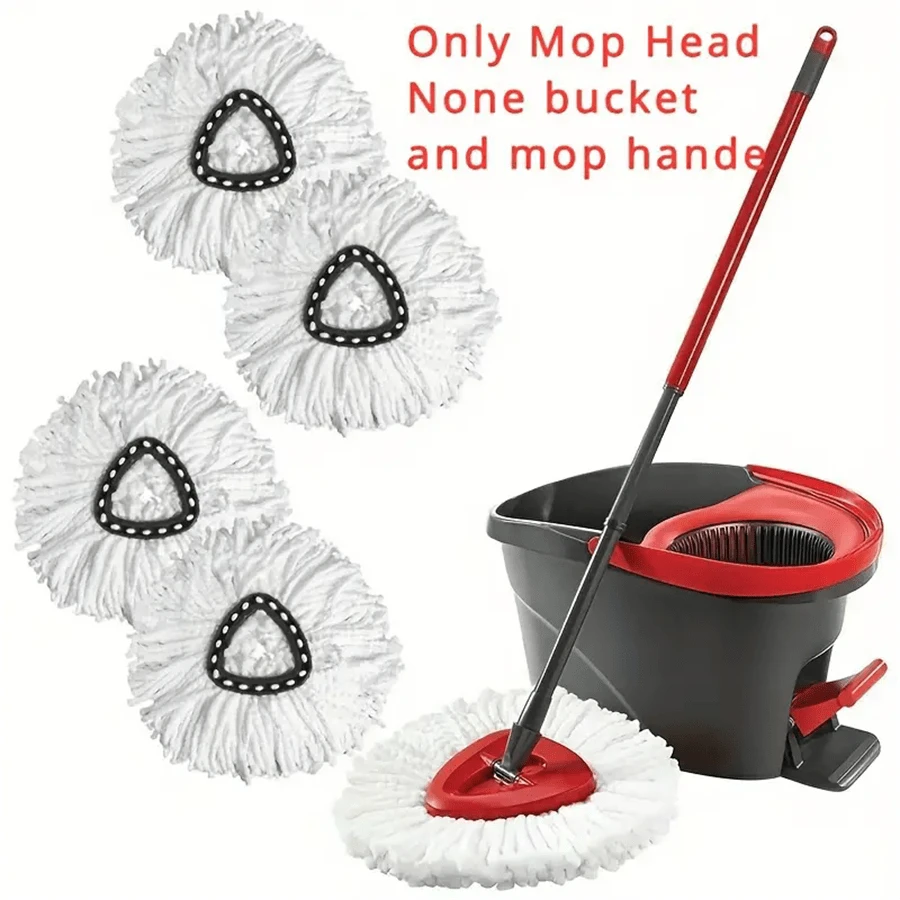 1pc, Spin Mop Head, Mop Replacement Heads For Spin Mop, Microfiber Spin Mop Refills, Floor Mop Head Replacement, Cleaning Supplies, Cleaning Accessories, Back To School Supplies