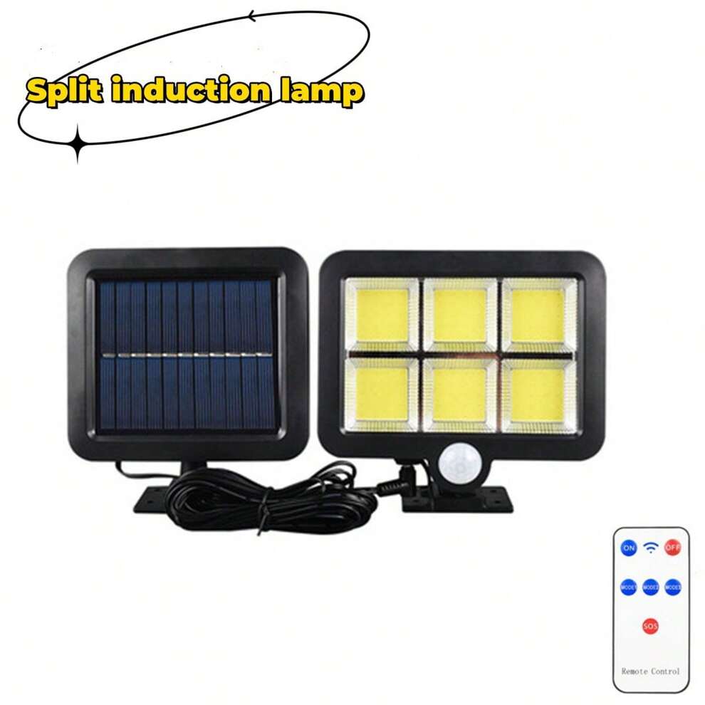 Outdoor Solar-Powered LED Induction Wall Light For Indoor/Outdoor Courtyard, Garage, Garden (Split Design)