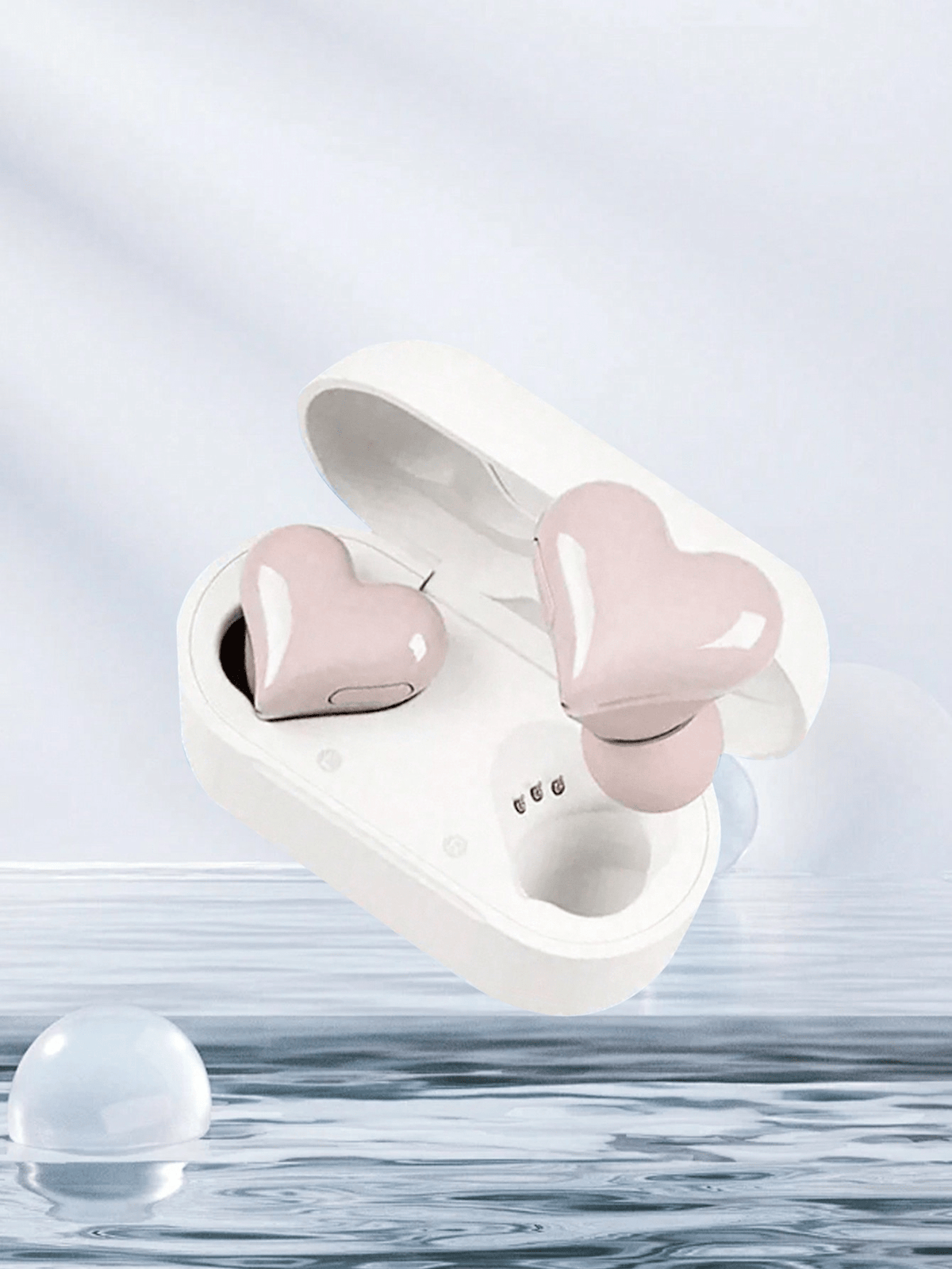 Wireless Mini Heart-Shaped Earphones, Cute Wireless Sports Earphones With Long Battery Life, Portable Mini Earbuds