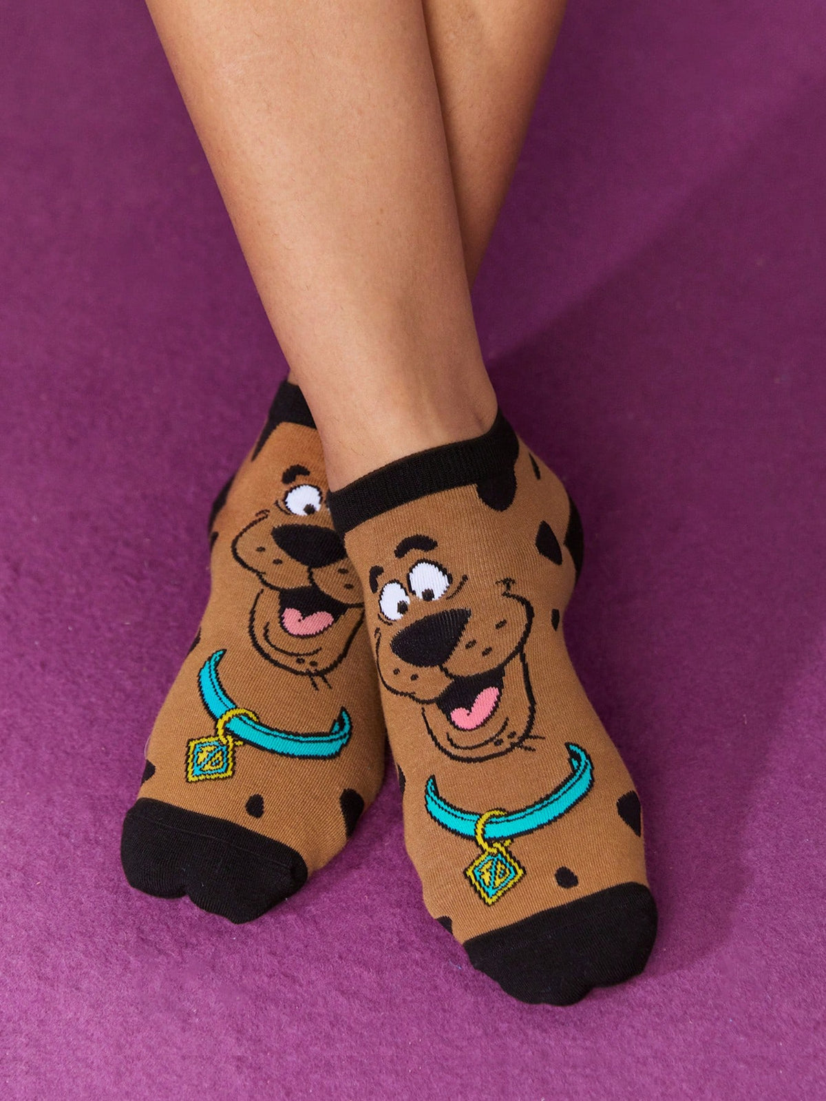 SCOOBY-DOO X SHEIN 1 Pair Women's Cartoon Patterned Short Socks, Cute Socks