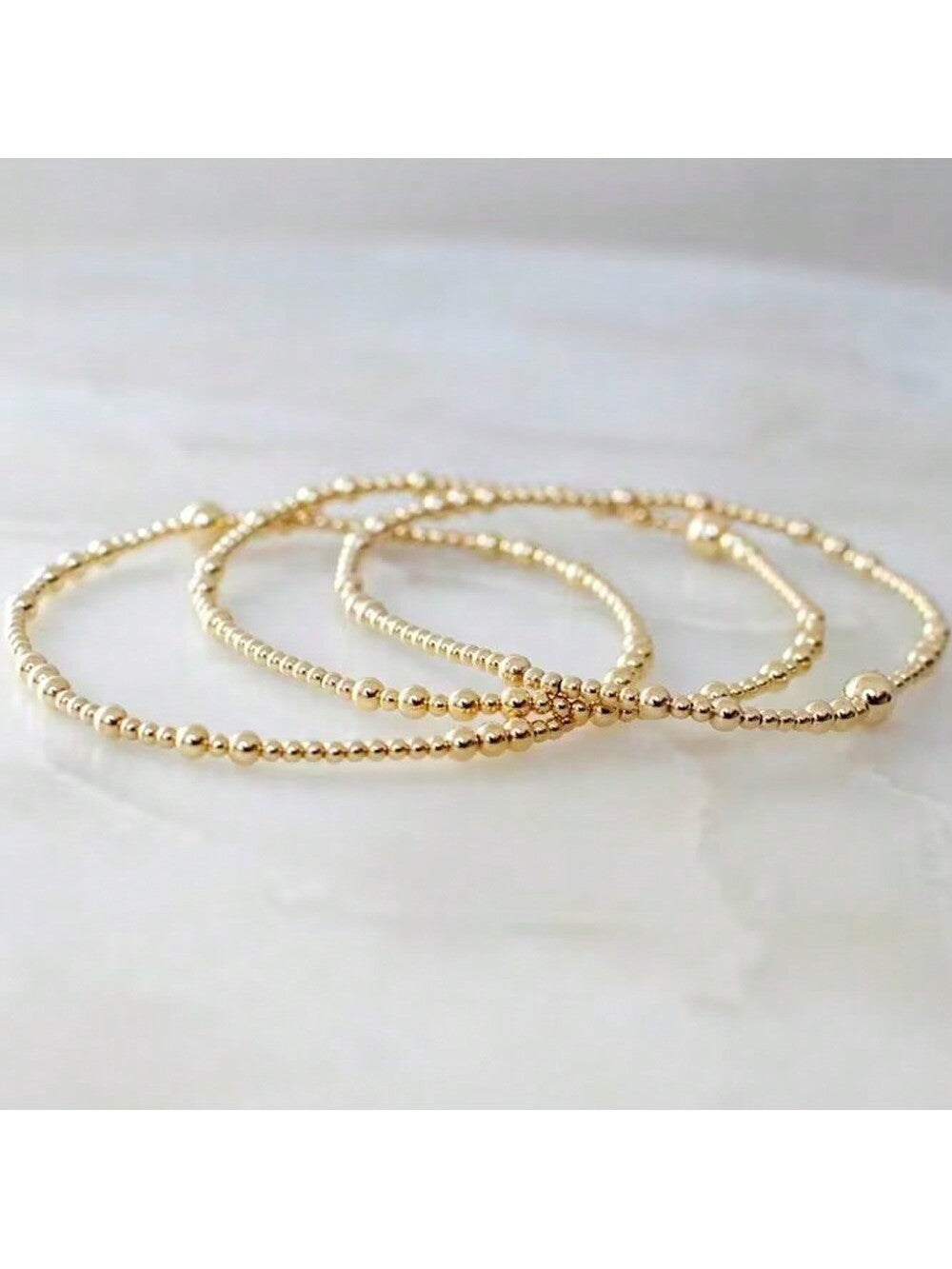 3pcs/Set Fashion Stacking Beaded Bracelets For Women