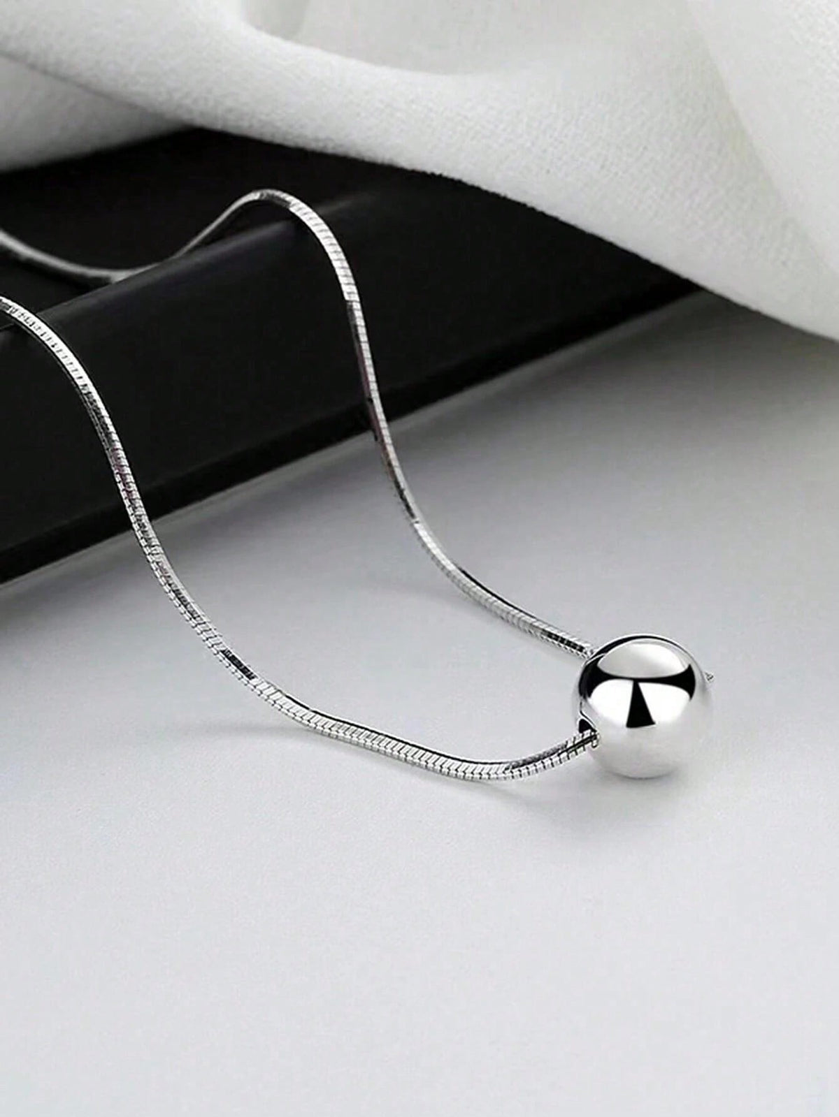 1pc Stainless Steel Bead Ball Pendan Sea Theme Beach Gifts For Women Men Girls Boys Necklace