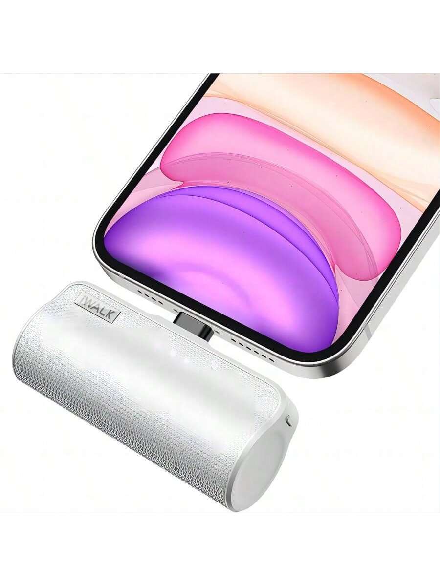 Portable Charger With Built In Plug, 3350mAh Tiny Power Bank Small Battery Pack Compatible With IPhone 14/14 Pro/13/13 Pro/12/12 Pro/11/XR/XS/X/8/7/6,AirPods