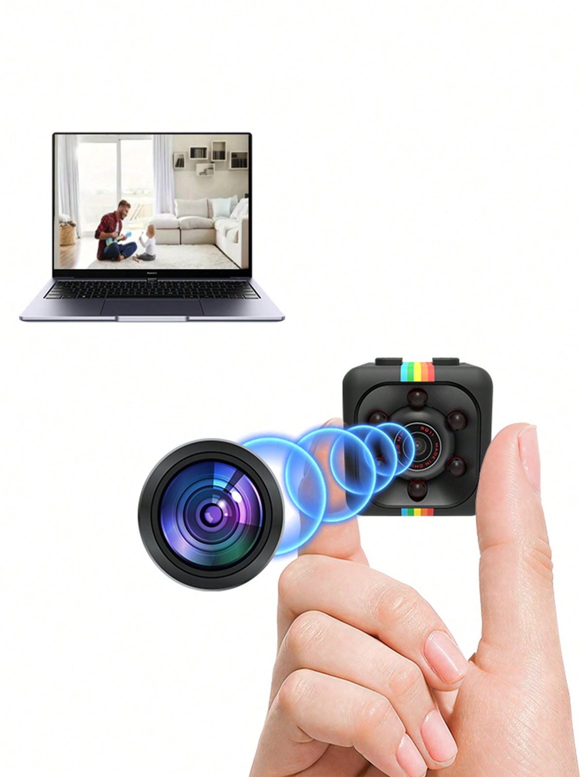 1pc Mini Camera, HD Audio And Video Recording, Vision Motion Detection, Small Dog Camera Nanny Camera, Home Security Monitor