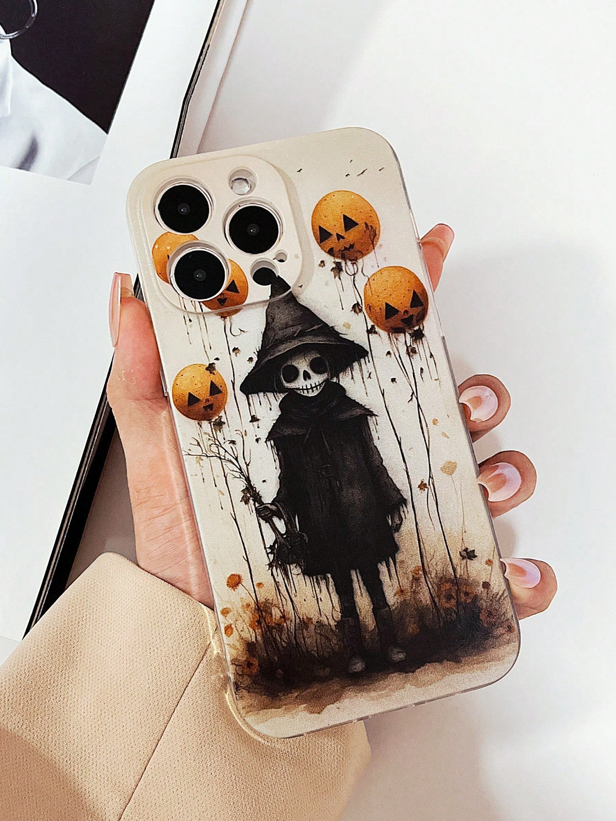 1pc Simple Halloween Element Printed TPU Soft Mobile Phone Case, Fit Compatible With Apple, Samsung, Redmi, Huawei, Pixel 6a 5G