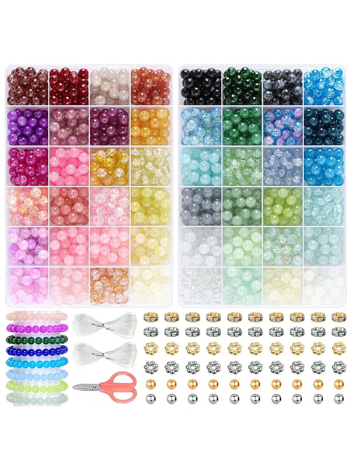 100 /600/1200pcs DIY Jewelry Making Kit For Bracelets, Necklaces And Earrings, Suitable For Beginners, Ideal For Bracelet Making And DIY Crafts