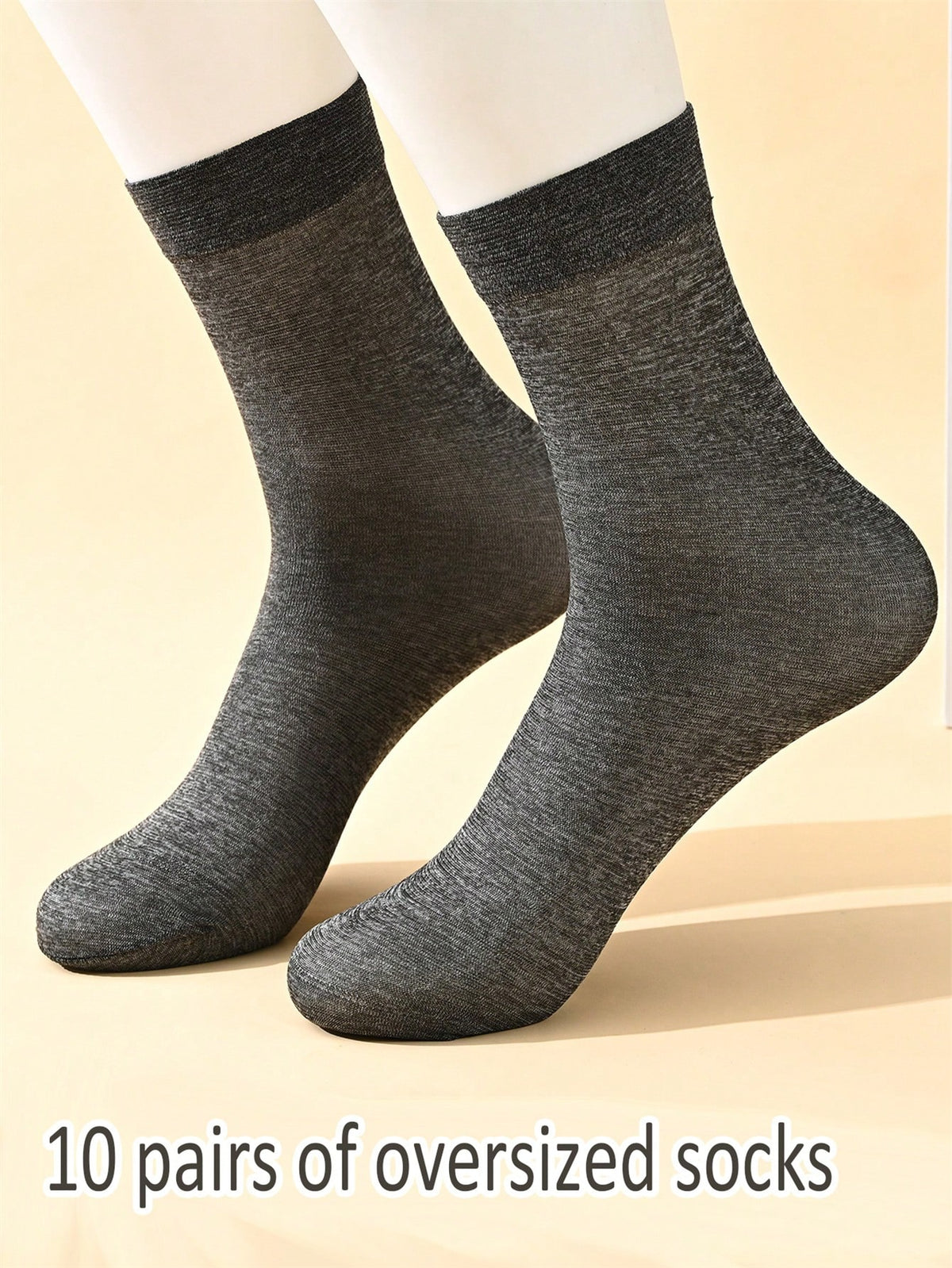 10 Pairs Men's Thin Crew Socks, Breathable Sports Socks, Suitable For Spring, Summer & Autumn