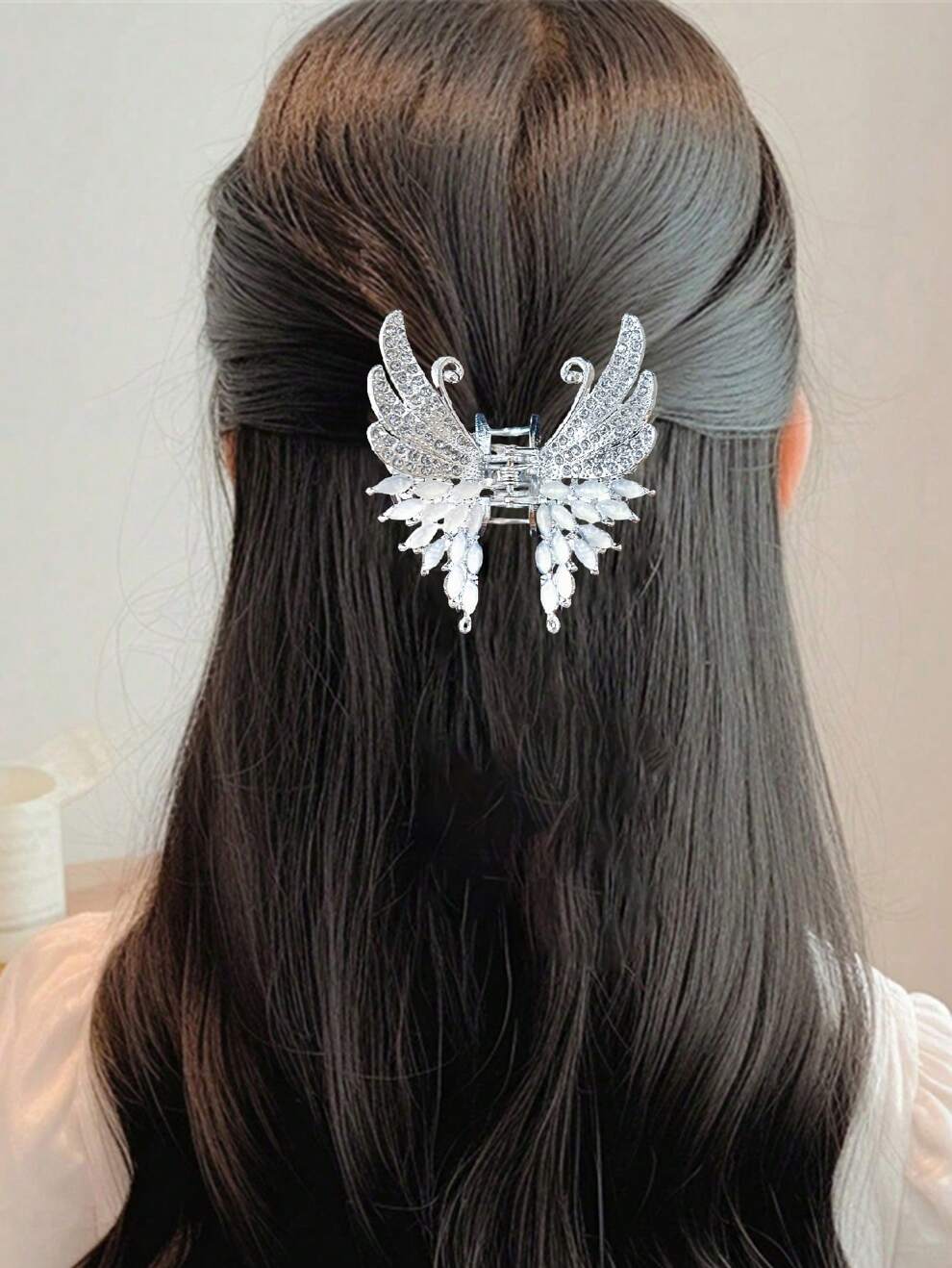 Silver Butterfly Hair Claws-3