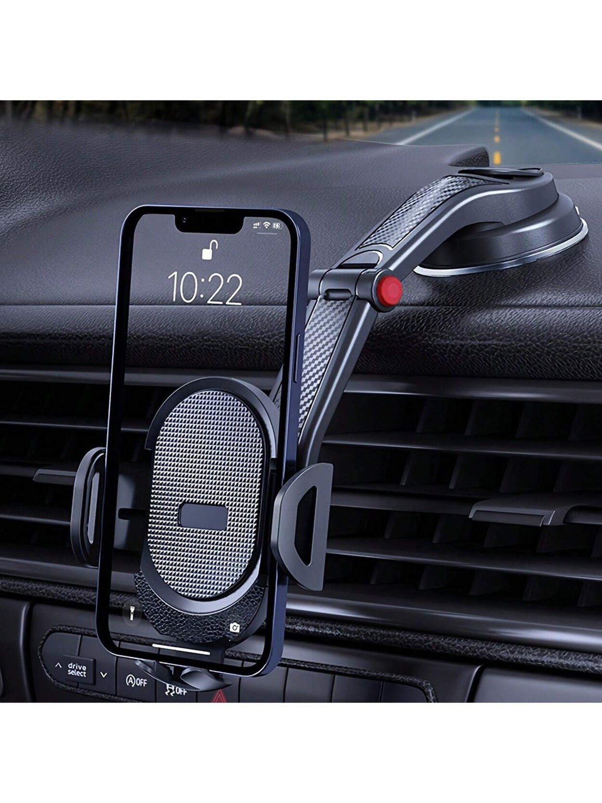 Universal Phone Mount For Car,Hands-Free Car Phone Holder Mount, Automobile Cell Phone Holder Car For Dashboard Windshield Vent Fit For All Smartphones