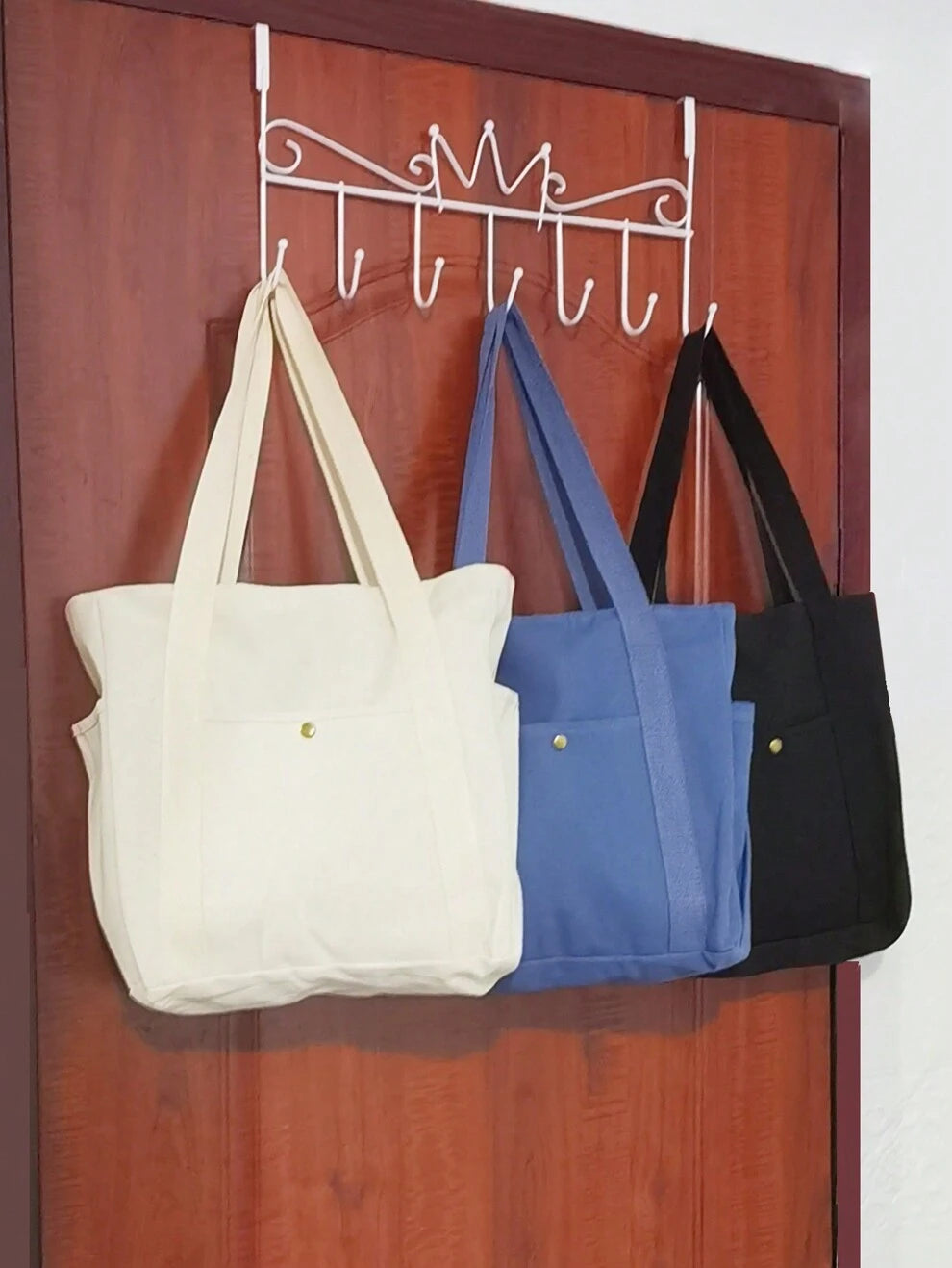 Large Capacity Canvas Tote Bag For Work, Commuting, School - Versatile Shoulder Bag