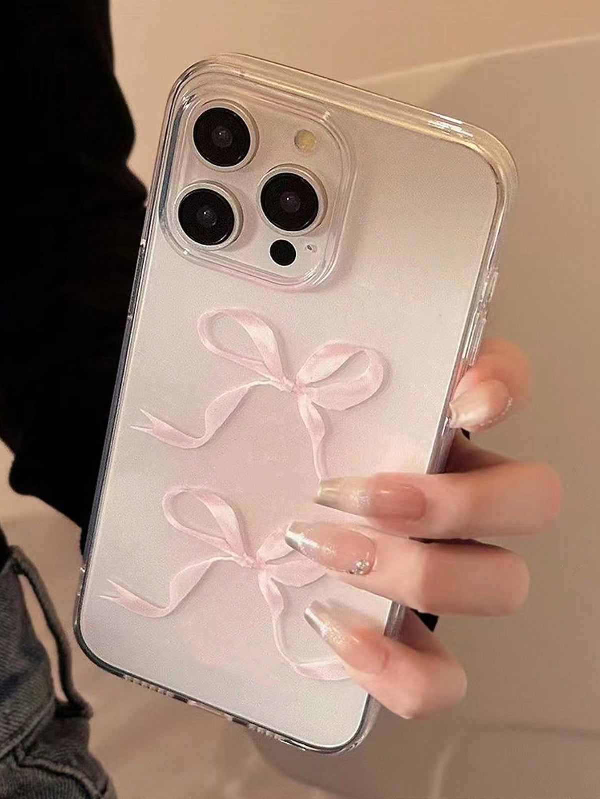 Minimalist Floral & Bow Pattern Soft Phone Case Compatible With IPhone 15/15Pro Max, IPhone 13/14/11/XR/7/8, Samsung Galaxy A14/A15/S23/A50/A12/A32/A52/A72/A51/A21S/A13/A14/S22/S23 Ultra/S20FE - Anti-