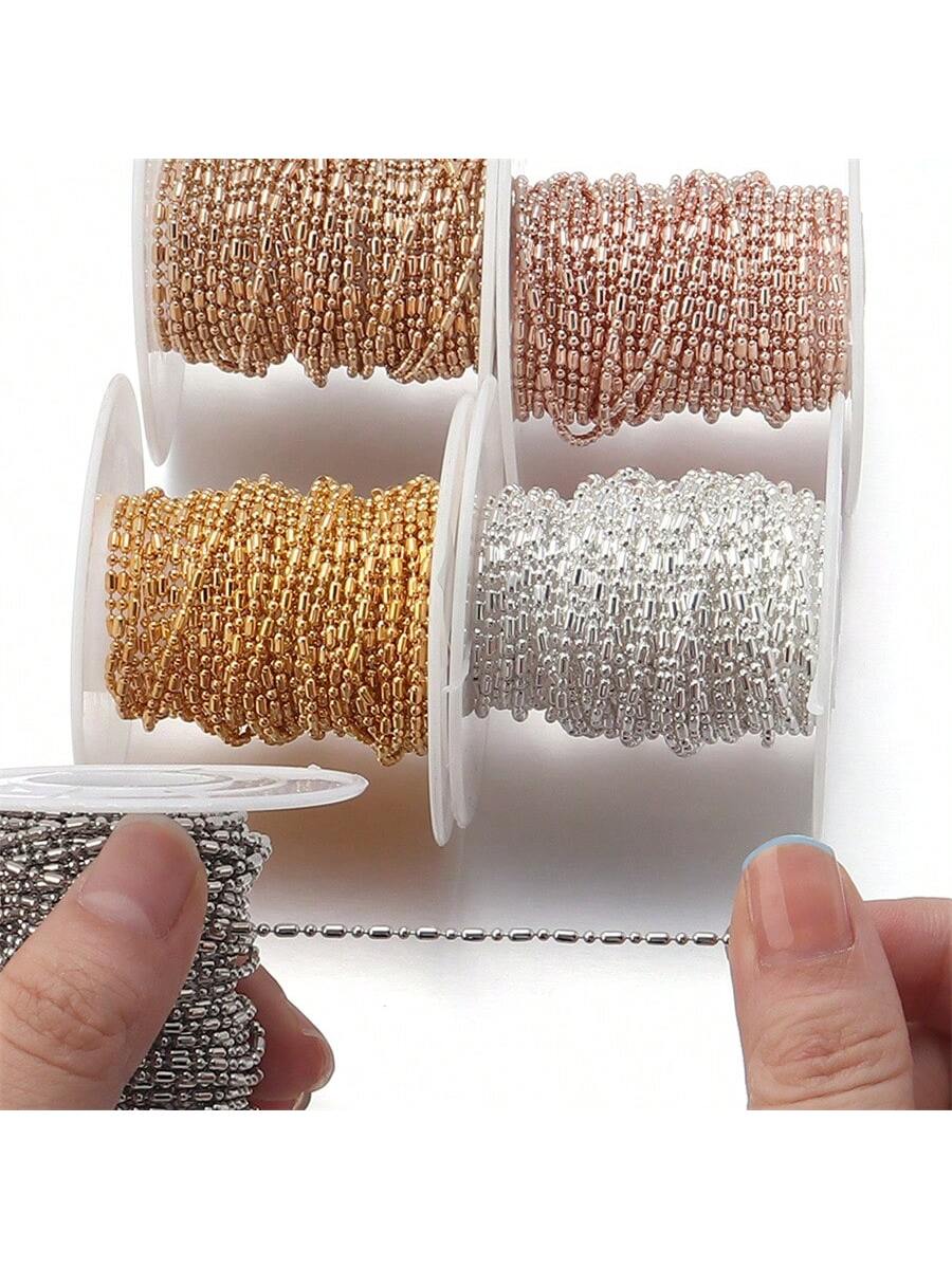 5m/Roll 1.5mm Copper Tassel Bamboo Nodal Chain Necklace & Bracelet Craft Making Accessories