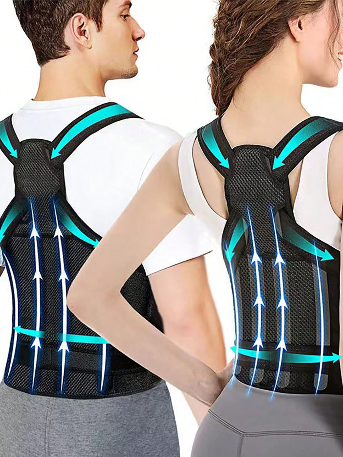 1pc New Bebejia Humpback Posture Corrector For Women & Men Adult Invisible Adjustable Back Shoulder Brace Support Strap Summer