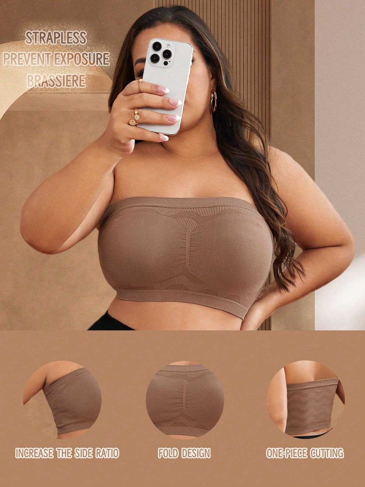 Seamless Plus Size Bandeau Bra (1pc)