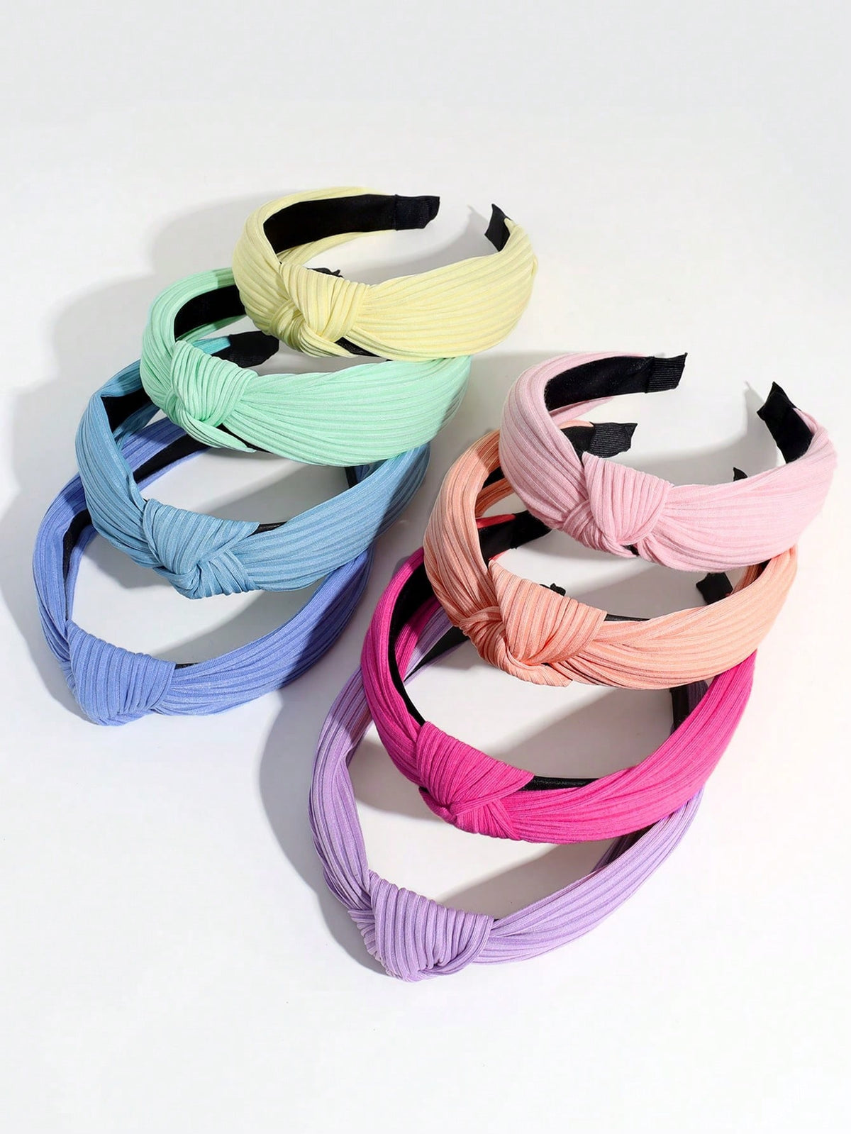 8pcs Multicolor Knot Decor Headband