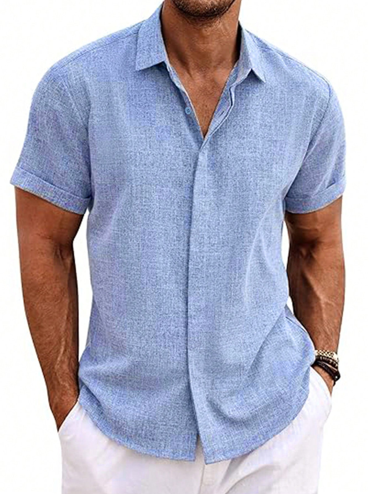 Men's Short Sleeve Vacation Beach Casual Shirt